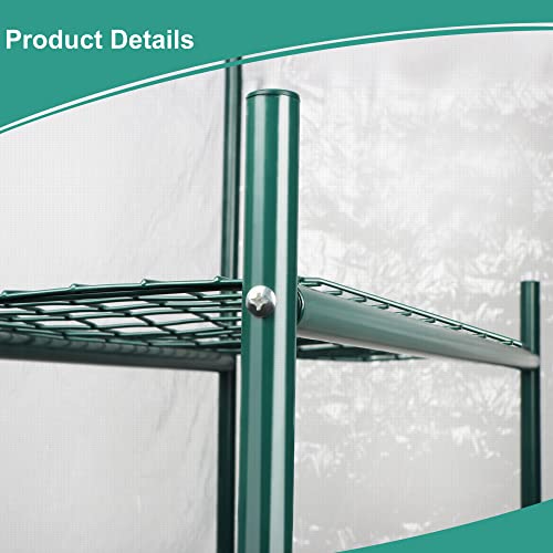 Reawow Walk In Greenhouse Mini Greenhouse With All-Steel Frame And Screw Fixation Garden Greenhouse For Indoor Outdoor Pvc Cover Strong Durable #TOP2