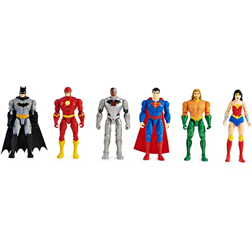 Dc Justice League Flash, Cyborg, Superman, Batman, Wonder Woman & Aquaman Action Figure 6-Pack #TOP5