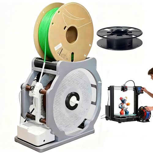 Bobinadora automática con arranque/parada para filamento de impresora 3D, hilo e hilo, hasta 4 mm, tensión y dirección ajustables