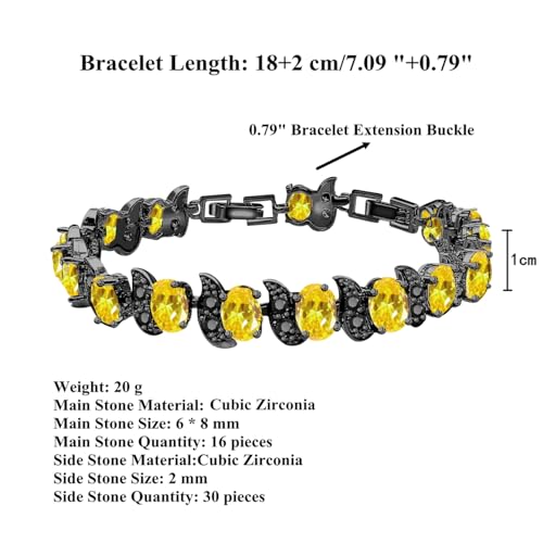 Image of LMXXVJ Fashion Tennis Bracelet Created Emerald White Gold Plated Charm Bracelet Gifts Jewelry for Women