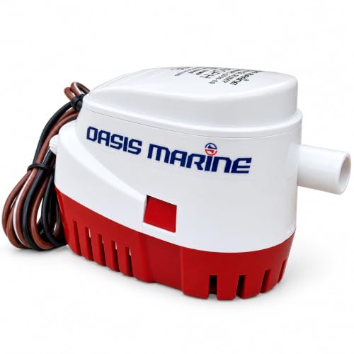 OASIS MARINE 750 GPH 12V Auto Bilge Pump, Built-In Float Swi...