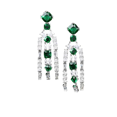 Boucles d'oreilles moissanite en or 14k pendantes pour mariage
