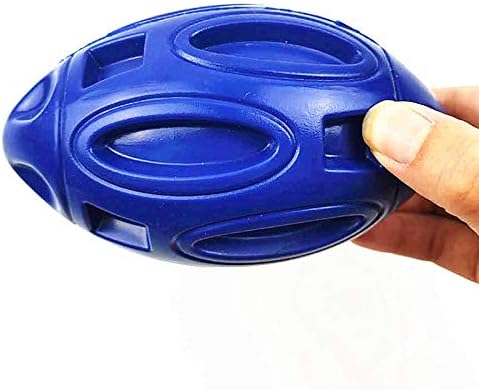 Miniatura 1 de Bola masticable de goma para cachorros con chirriador, juguete indestructible y duradero para mascotas para razas medianas y grandes, juguete