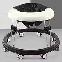 Ccarzzi Baby Walker Foldable Walker with 8 Silent Universal Wheels, Easy Clean Tray, 9 Adjustable Heights, Anti-Rollover Walker for Girls and Boys 6-18 Months