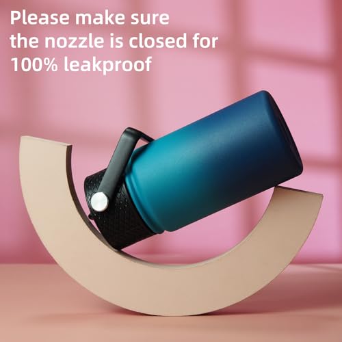 Image of BJPKPK Insulated Water Bottle, 15oz Stainless Steel with Straw Lid