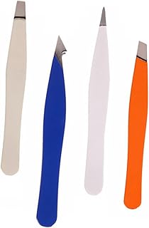 Healeved Tweezers Tools Set for Men Makeup Set for Women Makeup Kits 4pcs Facial Hair Tweezers Face Tweezers Cosmetic Tweezers Eyebrow Makeup Tool Eyebrow Clamp Eyebrow Nipper Cologne Man