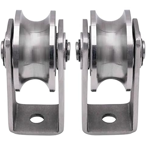 Polea de inversión con 2 rodamientos de bolas de acero inoxidable Cover