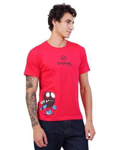 Image of Men's Super Combed Cotton Round Neck Half Sleeve T-Shirt | Soft Breathable Cotton Fabric | Stylish Comfortable Wearfor Men | Quality Regular Fit