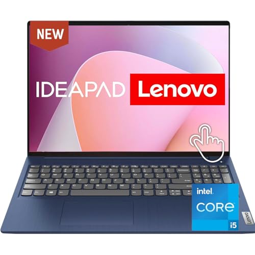 Lenovo IdeaPad Slim • 15.6" FHD Touchscreen Laptop • Intel Core i5-1335U (10 Cores) • 8GB DDR4RAM • 256GB SSD • Privacy Shutter • Copilot AI • SD Card Reader • 10H Battery • WiFi 6 • Windows 11