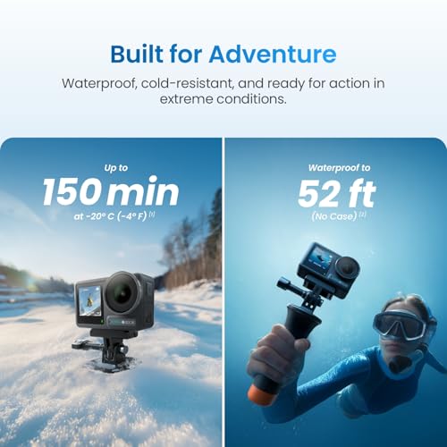 Image of Dual Battery Bundle, 1 /1.3 inch Sensor & 4K Cinematic Video, Hyper Stabilization, Waterproof Camera to 52 Ft, 3-Hour Battery, Universal Quick Mount, Vlogging Camera for Adventure Photography