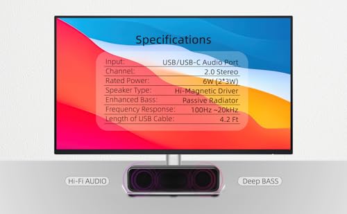 YOFANQI Computer Speakers for Desktop PC YFQ50A2C の商品画像 5