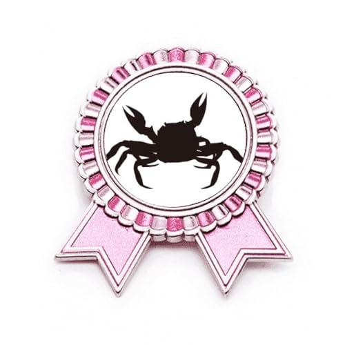 Broche crabe noir métal M finition artistique marine haut de gamme