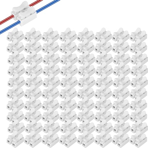 Bbborvox 80PCS Quick Connector Spring Wire Connectors Block, Connectors Push Fit Electrical Connectors Cable Connectors Wire Terminal Block Electrical Wire Connectors Electric Connectors for Wiring