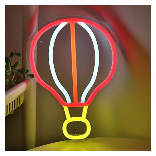 Néon montgolfière LED à intensité variable et alimentation USB pour mur - 4