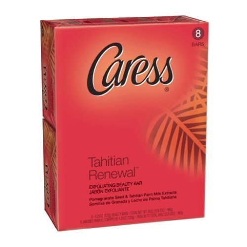 Caress Tahitian Renewal Exfoliating Beauty Bar, 8 - 4.25 oz bars