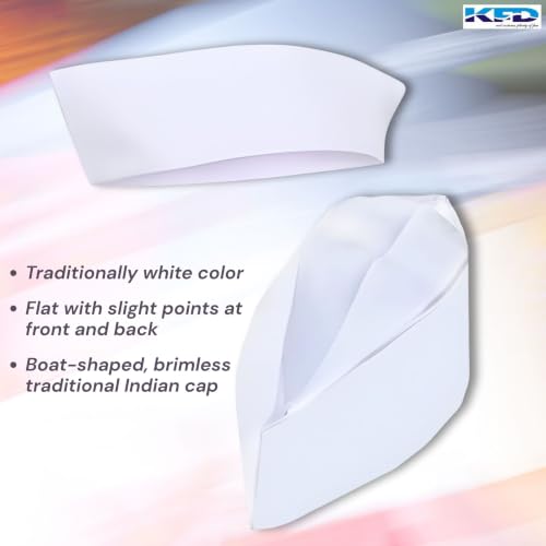 Image of Kaku Fancy Dresses Polyester Nehru Cap White For Boys & Girls Independence Day /Republic Day Nehruji Cap (Pack Of 1),for Kid