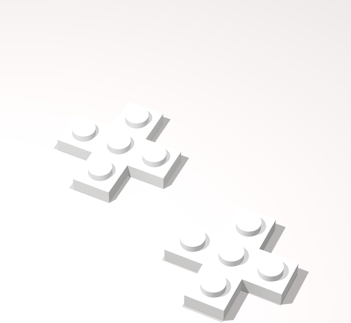 Classic Building Plate Bulk, Modified 3x3 Cross 200 Piece, Compatible with Lego Parts and Pieces:(Color:Light Gray)