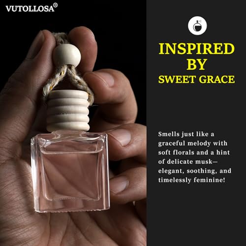 Image of 2- Pack Grace Melody Car Air Freshener Hanging Long Lasting Car Scent Essential Oil Diffuser Car Perfume Inspired Fragrances for Men and Women by VUTOLLOSA