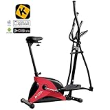 [page_title]-AsVIVA 2in1 Cardio Elliptical Crosstrainer, Heimtrainer (12kg Schwungmasse), Bluetooth Computer (App Nutzung), 8 Widerstandsstufen, flüsterleiser Riemenantrieb, rot