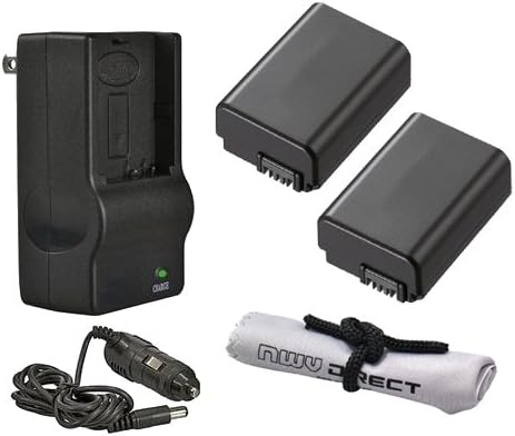 'Intelligent' Batteries (2 Units) Compatible with Sony Alpha A3000 + AC/DC Travel Charger