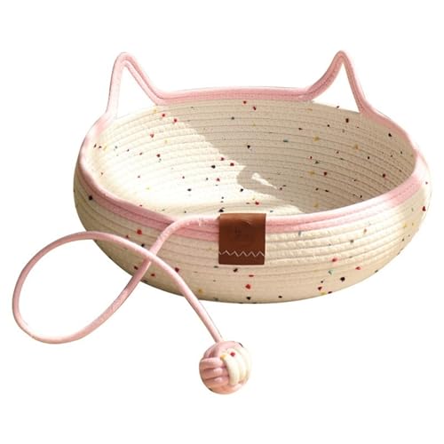 WXQZHF ボールと傷に強いかわいいピンクのペットベッド(Pet bed with Blue cushion,Small)