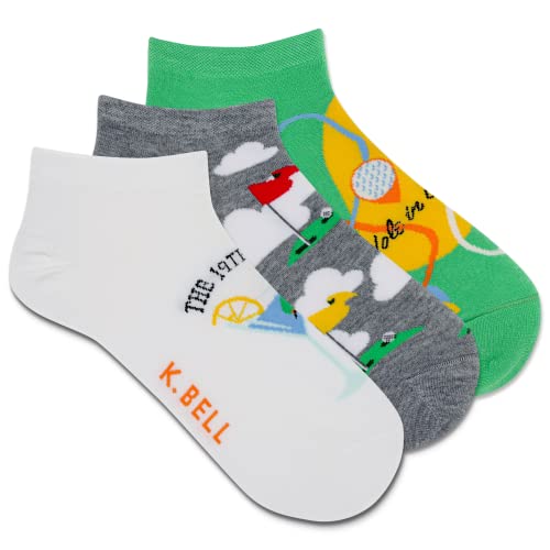 K. Bell Women's Fun Conversation Starter Low Cut Socks-3 Pairs-Cool & Cute Novelty Gifts
