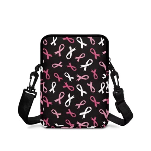 Kuiaobaty Crossbody Bag for Women Sling Purse Pink Ribbon Cell Phone Holder with Straps2