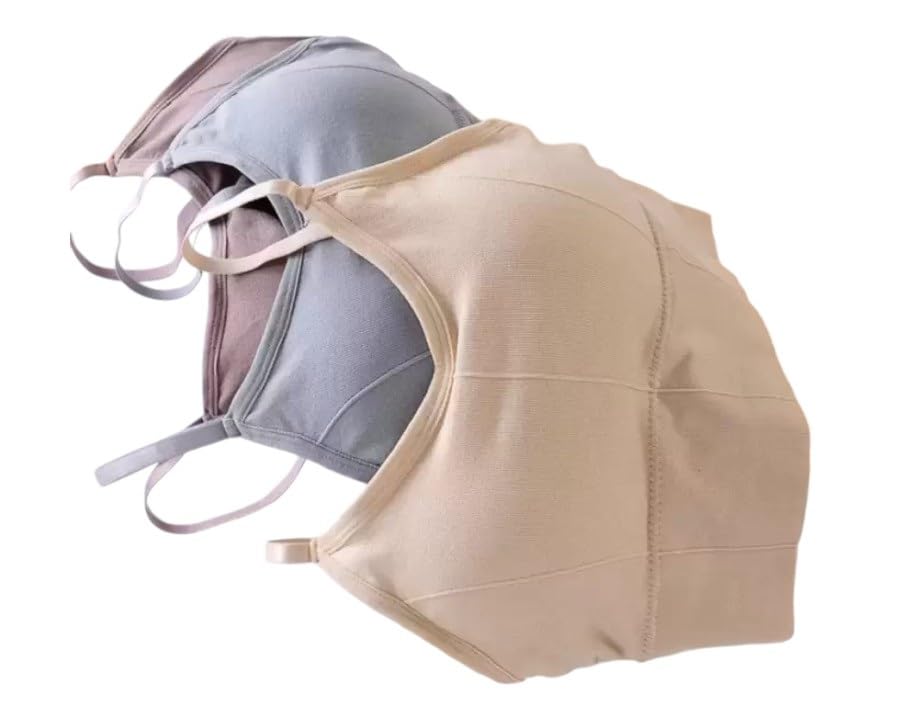 texello Women's Cotton Wire-Free Full Coverage Lightly Padded Sports Bra - Comfortable & Supportive Everyday Wear - Pack of 3-picture-11