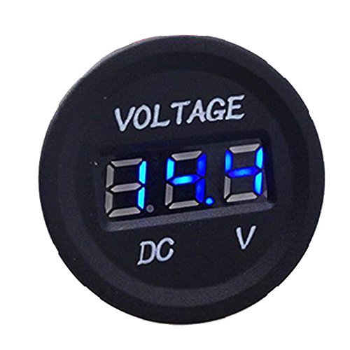 Esupport Dc 12V 24V Waterproof Car Motorcycle Blue Led Light Digital Display Voltmeter Volt Monitor Gauge Meter #TOP4
