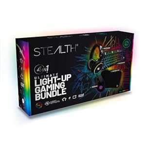 STEALTH 4-in-1 Light-Up Gaming Bundle For Console & PC, Including Keyboard, Mouse, Headset with Mic and Mousemat