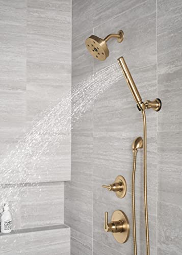 Delta Faucet Trinsic Single Spray Wall-Mount Hand Shower, Hand Held Shower with Hose, Gold Handheld Shower Head, Slide Bar Hand Shower, Handheld Shower, Champagne Bronze 55085-CZ - image 2