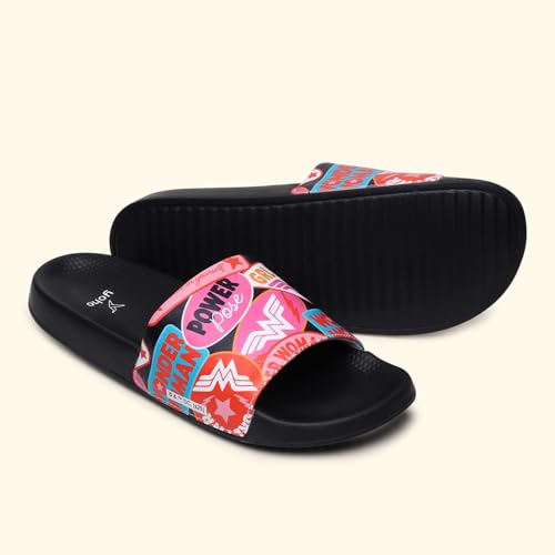 Image of YOHO Sliders for Women | Comfortable and Lightweight Slides | WB Cartoon & Comic Characters: Tom & Jerry, Big Bang Theory, Friends, Games of thrones and Wonder Woman Footwear for Girls