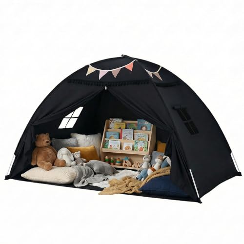 Tente de Lit pour Chambre d'Enfant YAVAYI: Tente pour Enfants avec Fond Imprimée, Maison de Jeu...