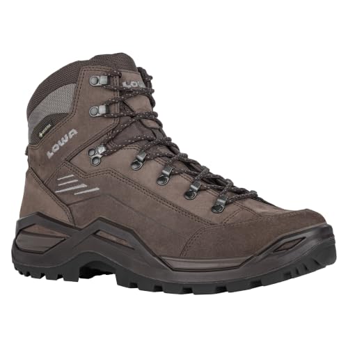 LOWA Men's Renegade EVO GTX Mid Hiking Boot, Espresso/Seaweed, 11