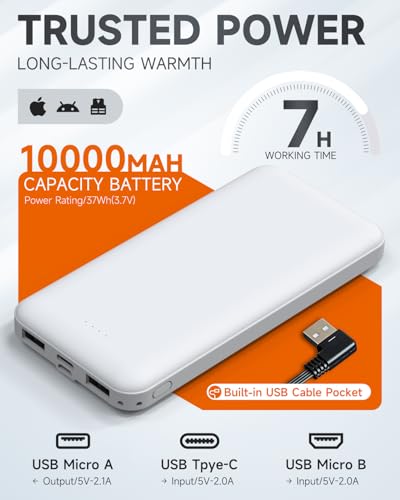 LABCOOL Polar Fleece Heated Vest USB Rechargeable With 10000mAh Battery pack，3 Heat Levels Washable electric Vest4