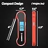 0.5 Sec Instant Read Meat Thermometer Digital with ±0.5℉ Precision, Food Thermometer for Cooking Kitchen Gadgets, Oven Grill Candy BBQ Essentials Accessories, Gifts for Him Dad Men Birthday, Red #2