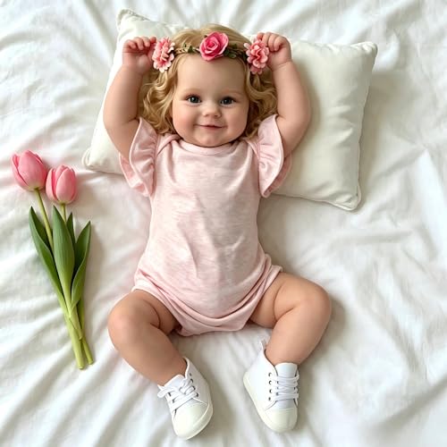 Muñeca Reborn Bebé Suave 50 cm con Ropa Accesorios miniatura 2