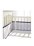 BreathableBaby Deluxe Breathable Mesh Crib Liner, Navy