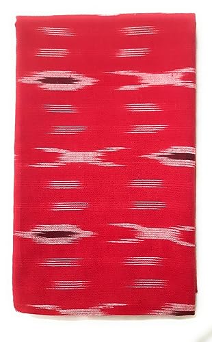 Image of Cotton Pochampally ikat unstitched blouse, Kurthi, long frock fabric material for women (1 meter, 2 meters & 3 meters)