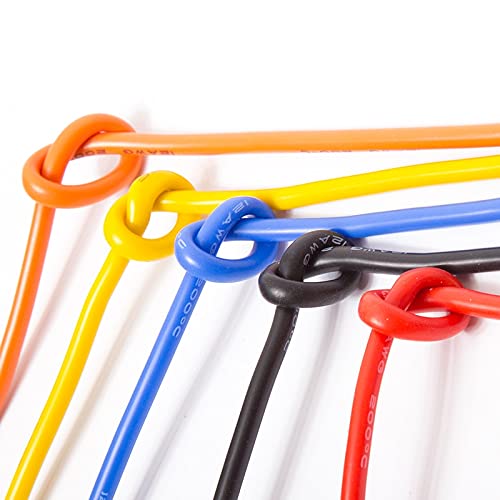 10M/Batch Connector Heat-Resistant Cable Wiring 18AWG 20AWG 22AWG 24AWG 26AWG 28AWG 30AWG Soft Silicone Wire (Color : Red, Size : 18AWG)