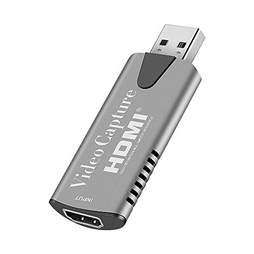 Sinstar Portable USB 2.0 Audio Video Capture Card HD 1 Way HDMI to USB 2.0 1080P Mini Acquisition Card Converter Record to Computer for Teaching,Live Broadcasting Streaming or Gaming (Silver) â€¦