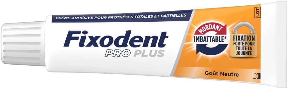 Fixodent Pro Plus Crema adesiva per protesi totali e parziali Mordendo imbattibile 57g XL pack x 3