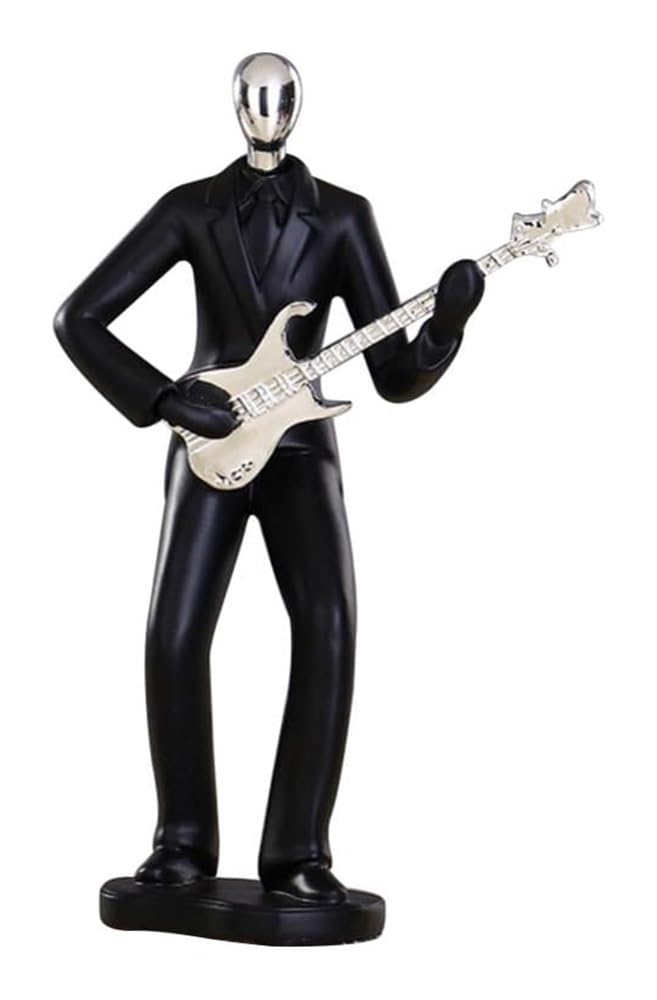 Kukuuu Guitar Musical Instrument Player Figurine Resin Modern Sculpture Collectible Abstract Statue (Color : )