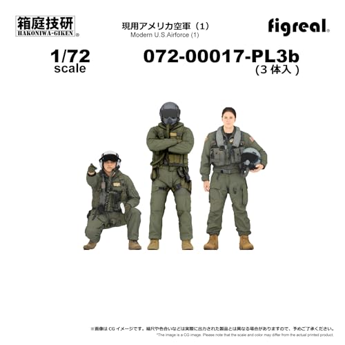 figreal 1/72 U.S.AIRFORCE Set de 3 Pilotos miniatura 2