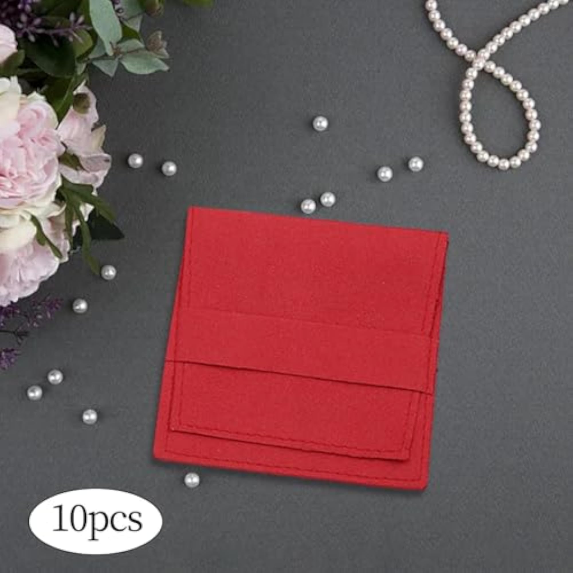 10 Pieces Microfiber Jewelry Pouches for Gift Giving
