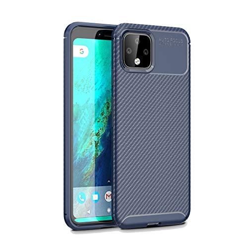 Coque Google Pixel 4 anti-rayures carbone bleu