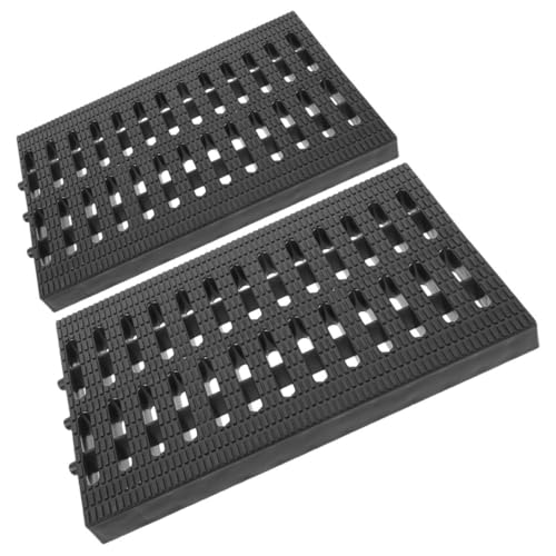 DECOMELODY 2 Piezas Cubierta de Zanja de Plástico Resistente Rejilla para Desagüe de Cocina Accesorio para Alcantarillado Cubierta de Drenaje Duradera y Fácil de Limpiar Negra