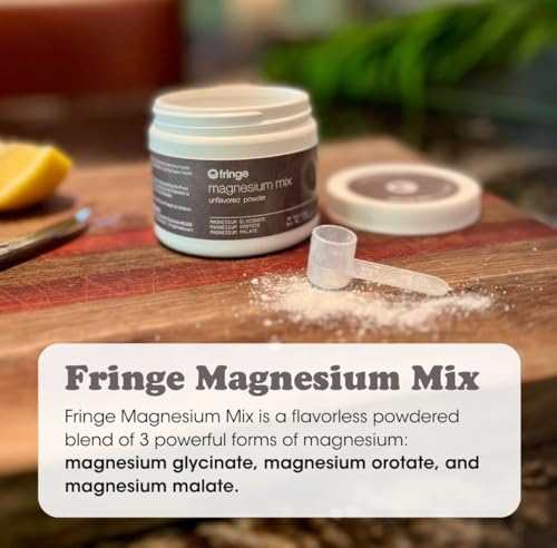 Image of Fringe Triple Magnesium Mix Powder, Magnesium Glycinate, Orotate, & Malate, Unflavored, Clean Formula, Mix Into Anything, 30 Servings