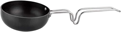 Miniatura 4 de Satre Online and Marketing Hindalco - Utensilios de cocina de aluminio Kadai tamaño No-13 con bandeja Tadka tamaño No-5 Combo Set de 2 piezas, color