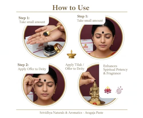 Image of Aragaja Paste - 100% Natural Herbal Pooja & Tilak Paste for Daily Worship | Traditional Temple Fragrance for Spiritual Protection, Meditation & Devotional Rituals (5g)